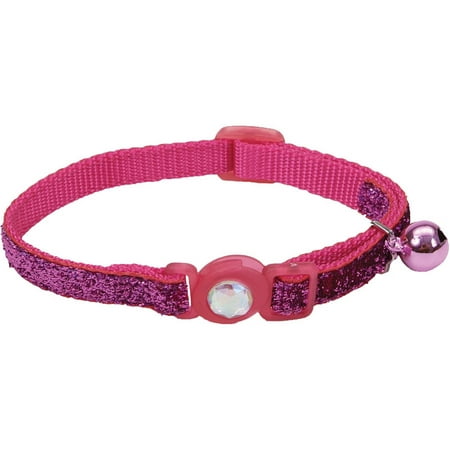Safe Cat Jeweled Glitter Breakaway Collar, Pink