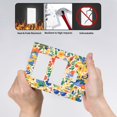thumbnail image 4 of Flowers Doodle Illustration Switch Cover Decorative Wall Plate 3-Gang 2-Decor 1-Toggle Standard Size, 4 of 5