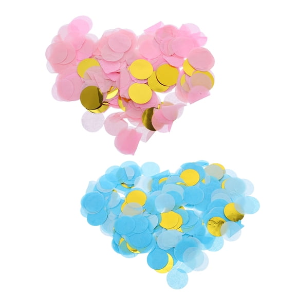 TEHAUX Gender Reveal Party Confetti Assorted Color Paper Table Scatters