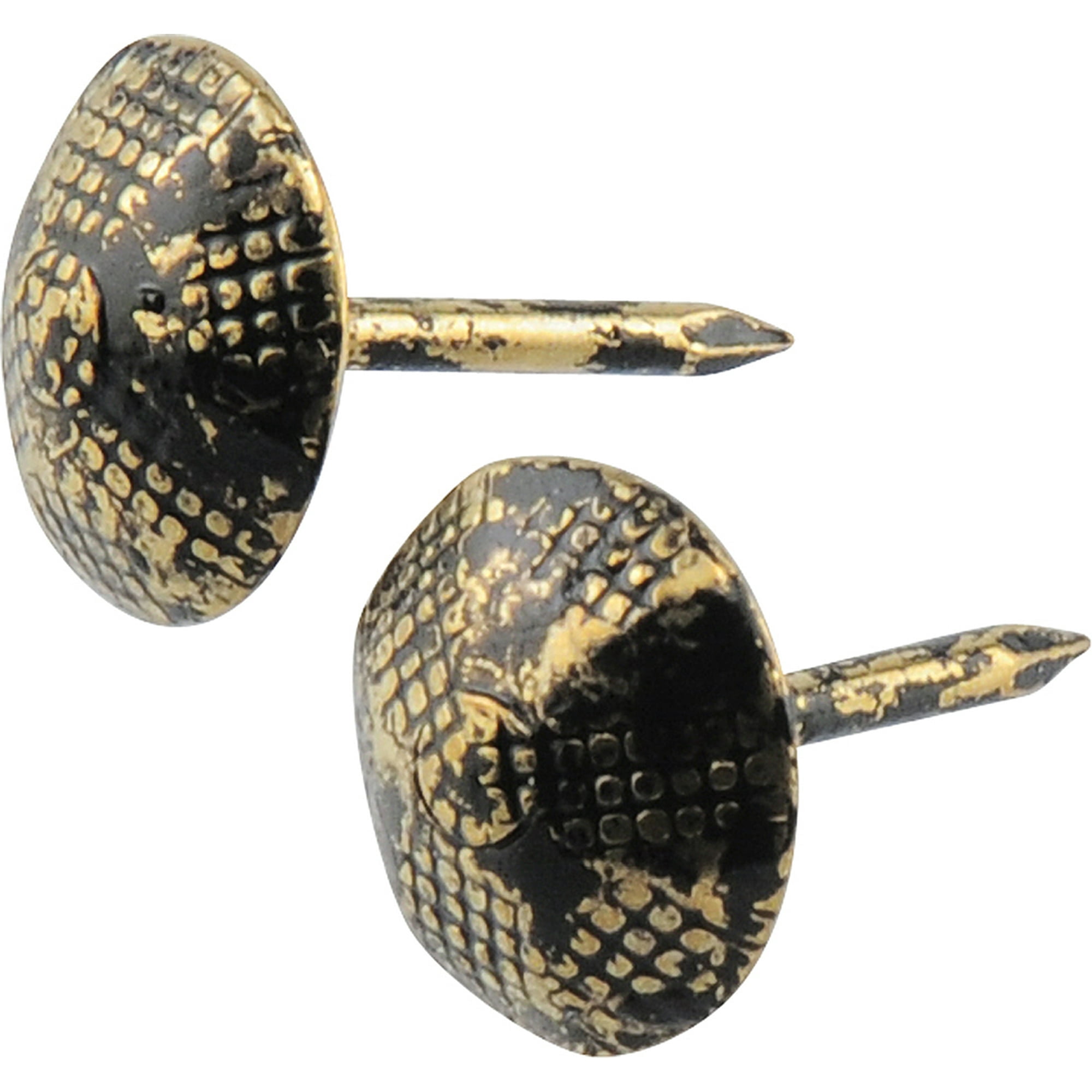 Fas-n-tite Upholstery Nails, Steel, Bright Finish, Antique Brass, 25 pack
