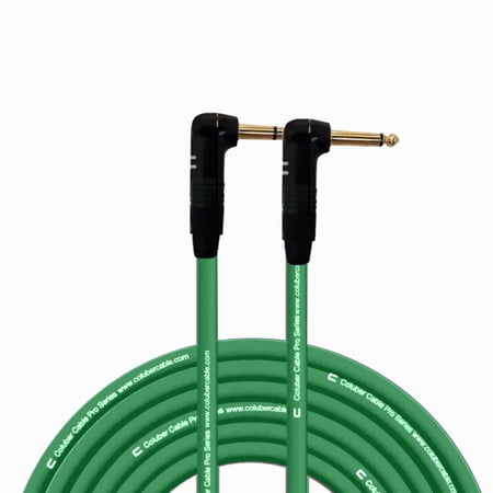 Coluber Cable Right Angle 1/4" TRS - Right Angle 1/4" TS Pro 3-Pin Connector