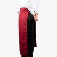 thumbnail image 2 of Arkwright Server Bistro Aprons (33x30, 12-Pack) with Two Patch Pockets, Poly/Cotton Adjustable Apron for Restaurants, Cafes, , Burgundy, 2 of 3
