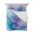thumbnail image 7 of Blue Purple Pink Floral Marble Twin XL Size Down Alternative Comforter,Lightweight Comforter Quilt Bedding Set with Pillow Shams Contemporary Abstract Art Bed Comforter Duvet Insert 68"x98", 7 of 7
