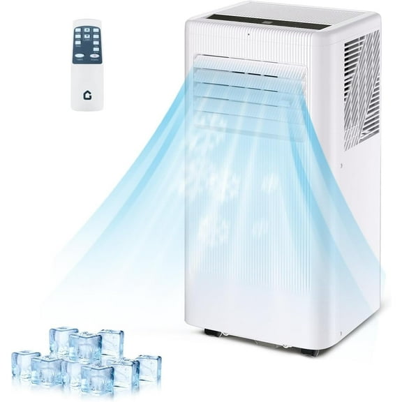 Portable Air Conditioner, 10000 BTU Standing Cooling with Cooling, Dehumidifier and Fan Functions, Cools Up to 560 Sq. Ft., LED Display and Window Venting Kit Included