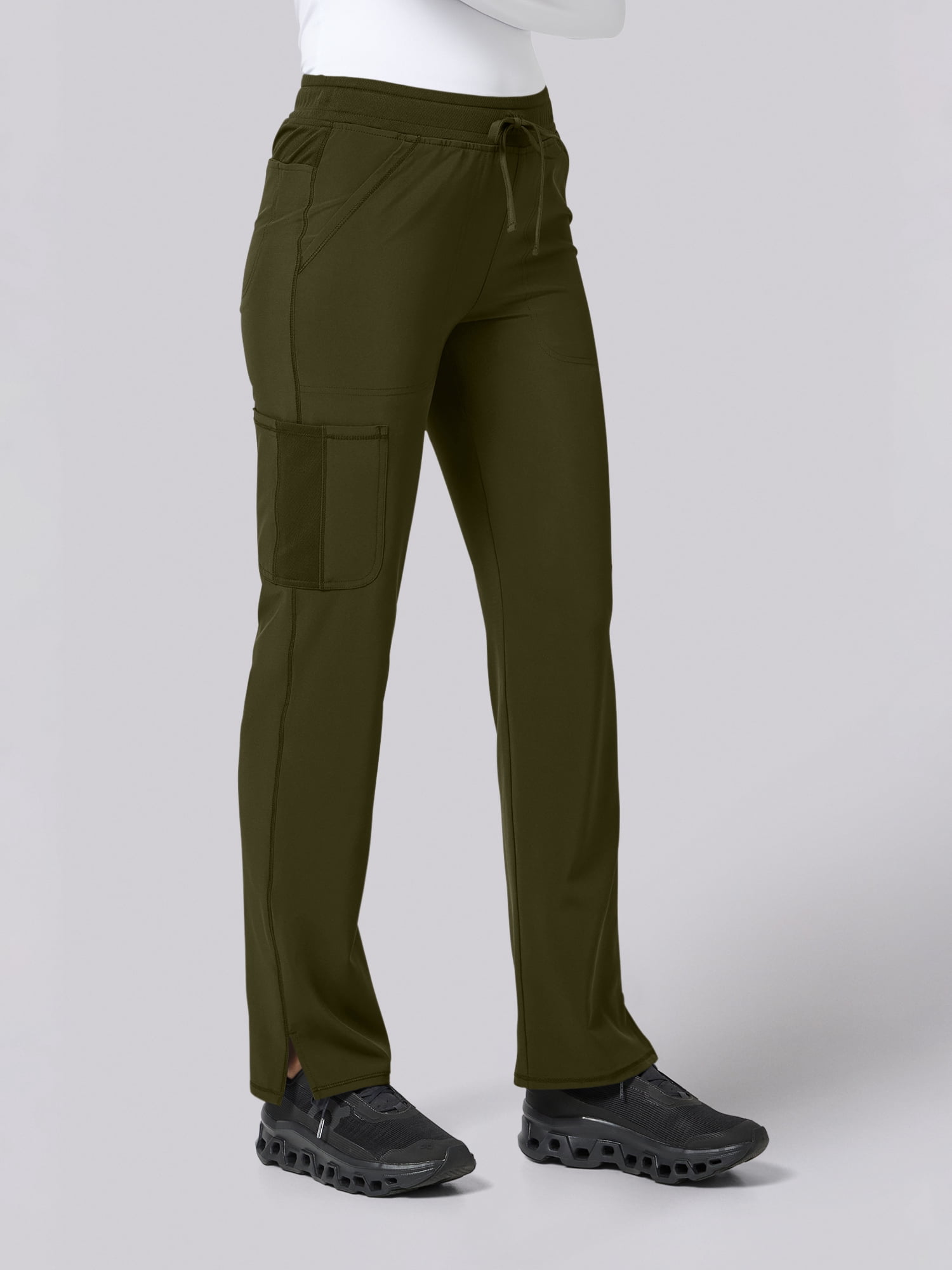 Scrubstar Performance Women’s Antimicrobial Drawstring Cargo Straight Leg Scrub Pant, Sizes XS–3XL
