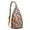 Orange-3, variant on Boho Tropical Floral Sling Backpack – Hawaiian Print Hiking Daypack with Jungle Leaves, Hibiscus & Palm Leaf Design, Lightweight & Waterproof for Summer Beach & Resort Travel