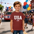 thumbnail image 2 of 250 Years America Shirt - USA 250th Anniversary Flag Short Sleeve Casual Activewear Tees Tops (Big Boy 12-13 Years ), 2 of 9