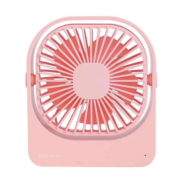 Moyic Ventilador portátil USB Mini Rotación de 720 grados Ventiladores pequeños Ventiladores para exteriores Senderismo Verano Hogar Electrónica Rosa