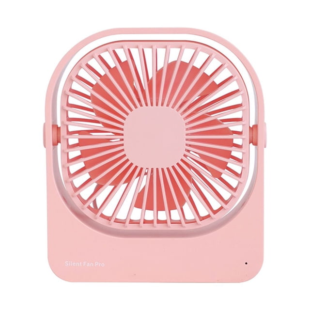 Injueey Ventilador portátil Mini Rotación ajustable Ventilador pequeño Ventiladores ligeros de 3 velocidades Acampar al aire libre Electrónica Rosa