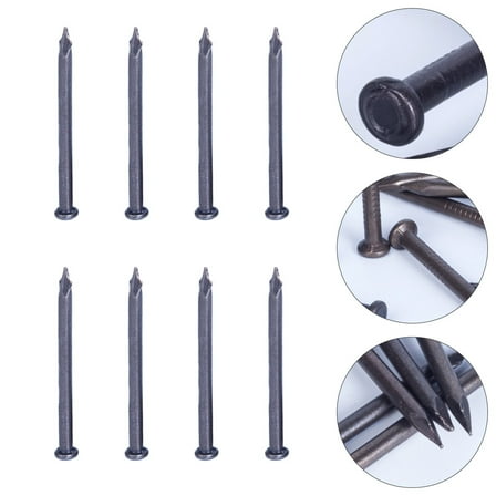 WEAVILUX 50Pcs Carbon Steel Cement Nails Black Plated Point Tip Fixing Fastening Hardware