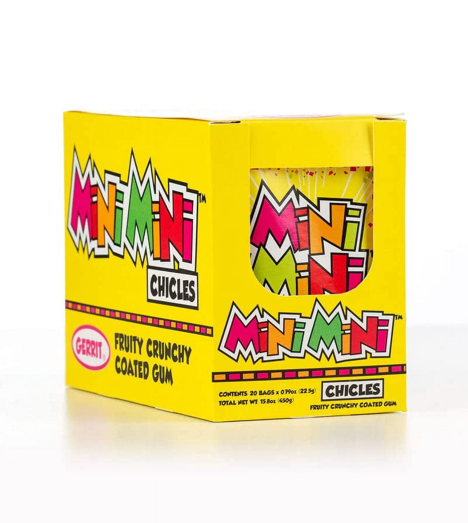 Gerrits Mini Mini Fruit Chicles Gum, 0.79 Ounce Pouches - 20 Count Display Box