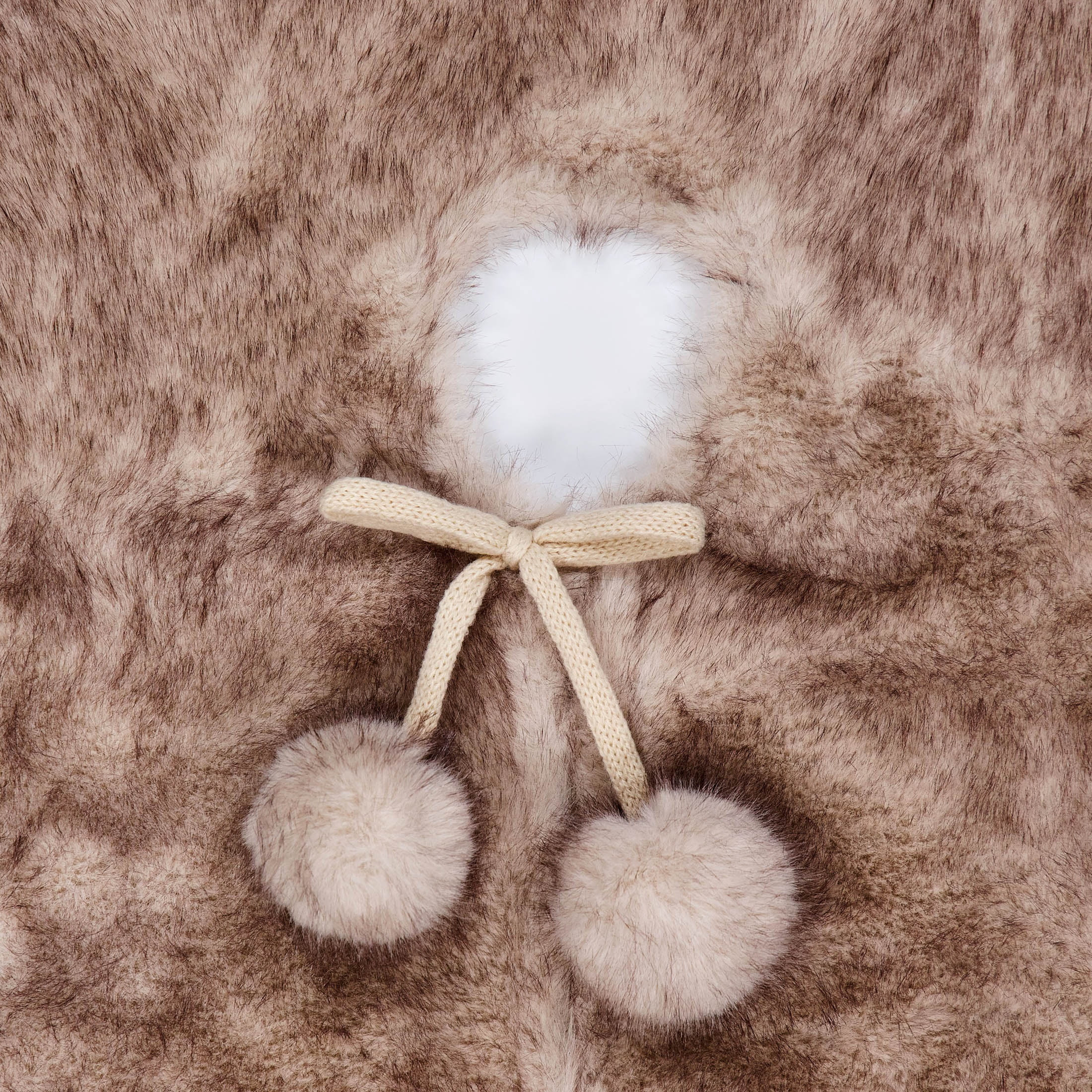 Faux Fur Christmas Tree Skirt, Gray, 48", by Holiday Time