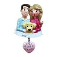 thumbnail image 4 of Ornaments by Elves Personalized Couple with Dog Ornament Pet Lover Wedding Decorations .25lbs, 4 of 10
