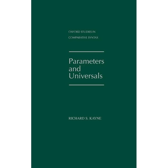 Oxford Studies in Comparative Syntax Parameters and Universals, (Hardcover)