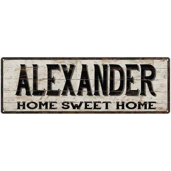 ALEXANDER Rustic Home Sweet Home Sign Gift 8x24 Metal Decor 108240084111