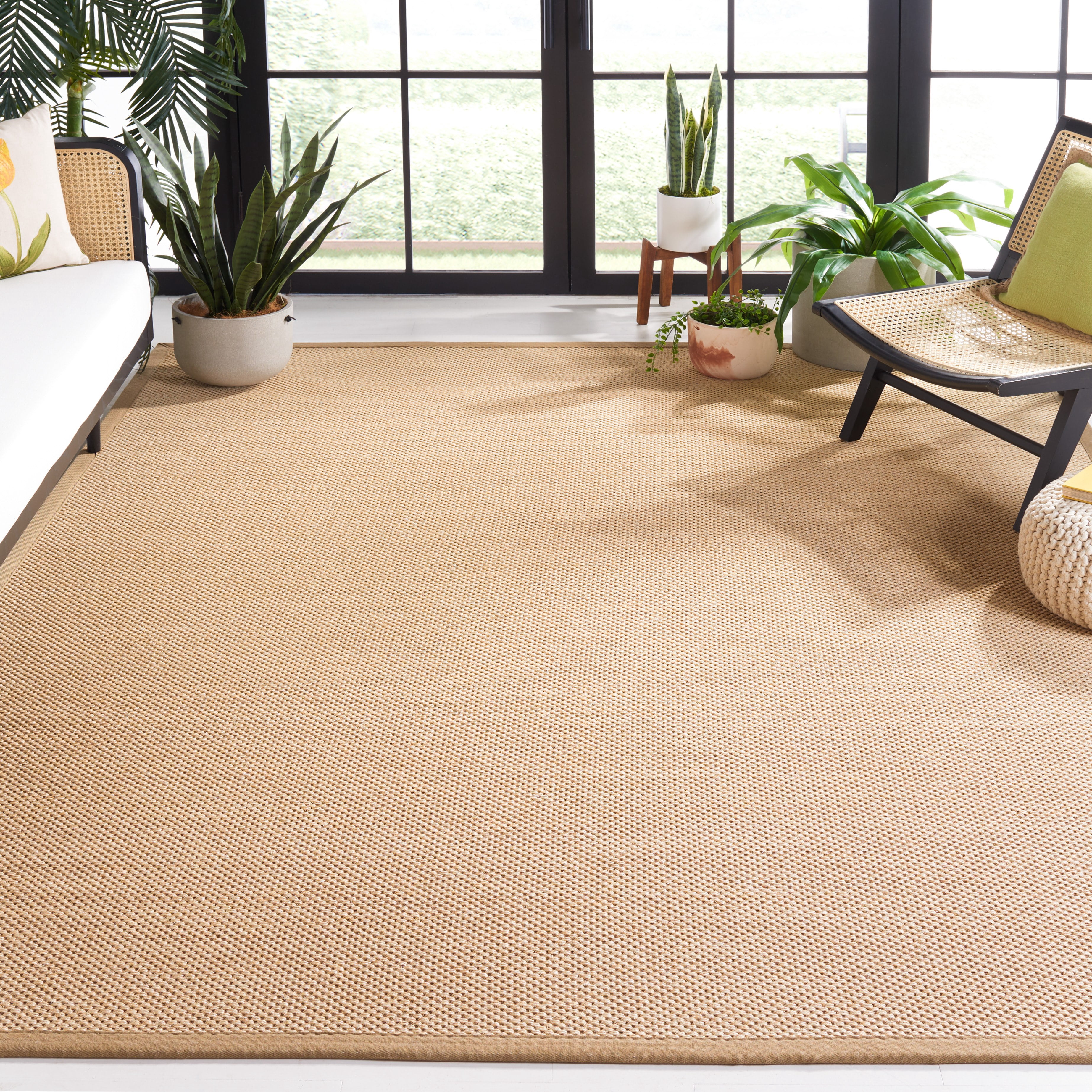 Safavieh Natural Fiber Jovana Solid Area Rug, Maize/Linen, 10' x 14'