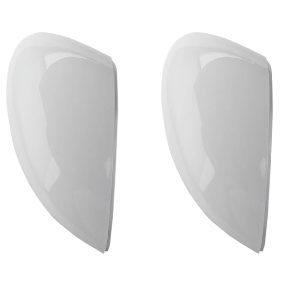 2Pcs Left White Rearview Side View Mirror Replacement Cover Cap Case Shell for for Fiesta 2008-2017