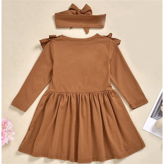 Vedolay Dressers Flower Girl Lace Dress Pageant Kids Wedding Christmas Holiday Party Dresses,Brown 2-3 Years