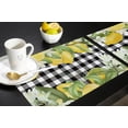 thumbnail image 6 of Lemon Fruit Summer Plaid Placemat Wedding Party Dining r Linen Table Mat Kitchen Accessories Table Napkin, 6 of 7