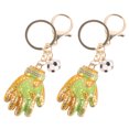 thumbnail image 3 of 2Pcs Backpack Hanging Glove Shaped Key Ring Goalkeeper Glove Keychain Decorative Keychain Pendant, 3 of 8