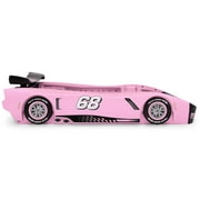 Delta Children Turbo Race Car Twin Bed, Pink