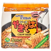 Sapporo Ichiban Chow Mein Yakisoba Noodles 5 Pack,  18 Oz