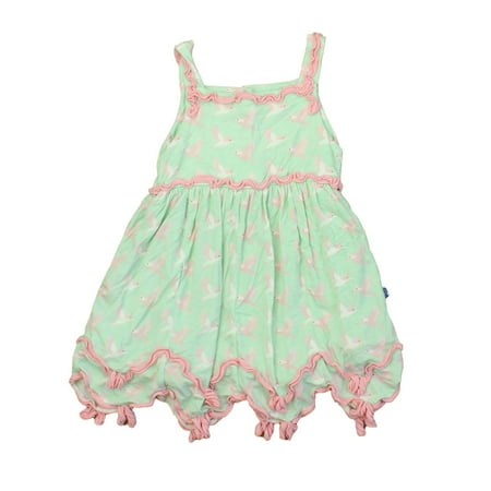 

Pre-owned Kickee Pants Girls Green | Pink Dress size: 12-18 Months