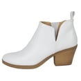 thumbnail image 2 of Soda Women Ankle Boots Slip On Booties V Cut Shaft Pointed Toe ARMORY-S White 7.5, 2 of 3