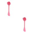 thumbnail image 3 of Seitruly Cepillo de limpieza facial Cepillo de masaje facial de silicona Limpiador facial exfoliante, doble cabezal, rosa Rosado Forma de cuchillo de 2 cabezas 2piezas Seitruly CBP068514, 3 of 6