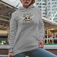 thumbnail image 2 of Always Be Your Own Queen Bee Art Merch Gift, Heather Grey Hooded Sweatshirt or Hoodie, Large, 2 of 5