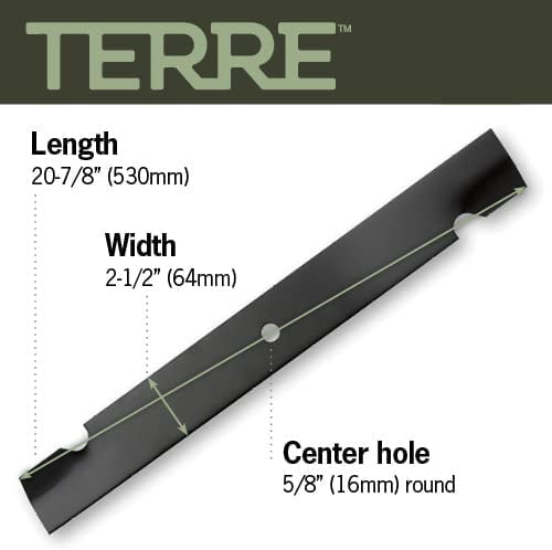 Terre Products 61-Inch Hi Lift Lawn Mower Blades for Ferris, Scag, Bobcat, Husqvarna, Snapper