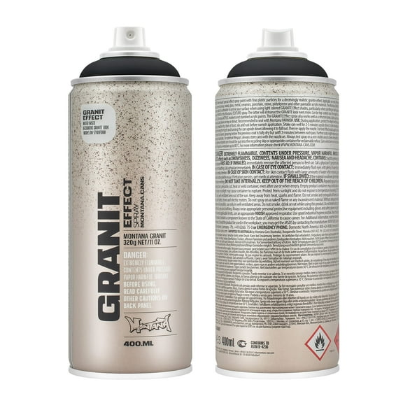MONTANA-CANS Granit Effect Black Matte 400ml Spray Paint