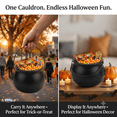 thumbnail image 3 of PMU Halloween Cauldron 6 Inch, Small Witch Plastic Cauldron Candy Bowl Black, For Halloween Decor pkg/1, 3 of 9