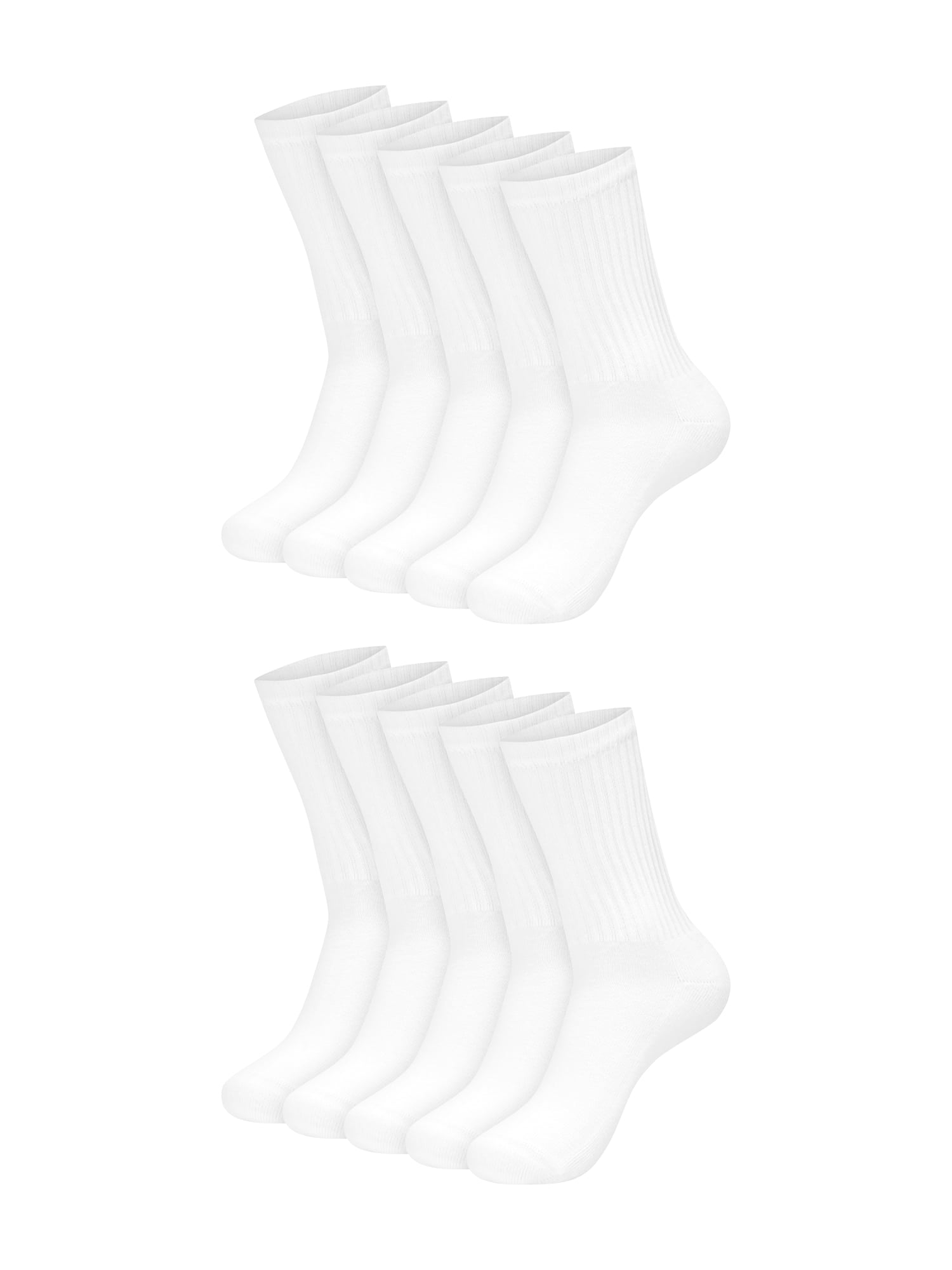 Hanes Womens CottonSoft Crew Socks, 10-Pack, Size 8-12