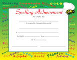Recognition Certificate - Spelling Achievement