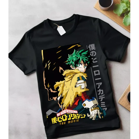 Katsuki Bakugo T-Shirt Manga My Hero Academia Anime Black Tshirt Tee All Size