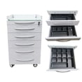 thumbnail image 2 of Techtongda Dental Special Storage Cabinet Dental Cabinet Mobile Cart Stainless Steel Moving Side Cabinet 5 Drawers, 2 of 15
