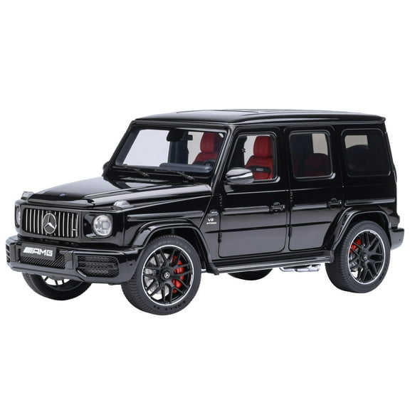 2019 Mercedes-Benz AMG G63 Black with Red Interior 1/18 Model Car by Autoart