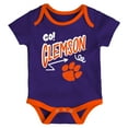 thumbnail image 3 of Newborn & Infant Outerstuff Clemson Tigers Three-Pack All Day Play Bodysuit Set, 3 of 4