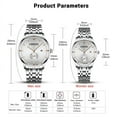 thumbnail image 5 of CHENXI Lover's Stainless steel Waterproof Clock Date Wristwatches Women Fashion Quartz Watches For Men Watches Send wife Gift, 5 of 6