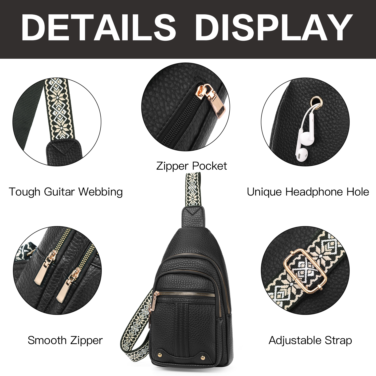 GAEKEAO Vegan Leather Sling Bag for Women photo 7
