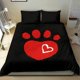 thumbnail image 2 of Juego de cama con estampado de patas, 2 of 4