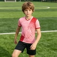 thumbnail image 2 of LIIPEE Summer Outfits For Boys Athleisure Fashion Graphic Short Sleeve Tees Solid Color Shorts 2 Piece Set Kids Quick Drying Breathable Sports Outfit Sets,5-6 Years, 2 of 6