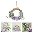 thumbnail image 6 of COMPUKAS Silk Flower Rattan Wreath 33x27cm Circular Elegant Decorative for Women’s Room or Home 1 Set, 6 of 8