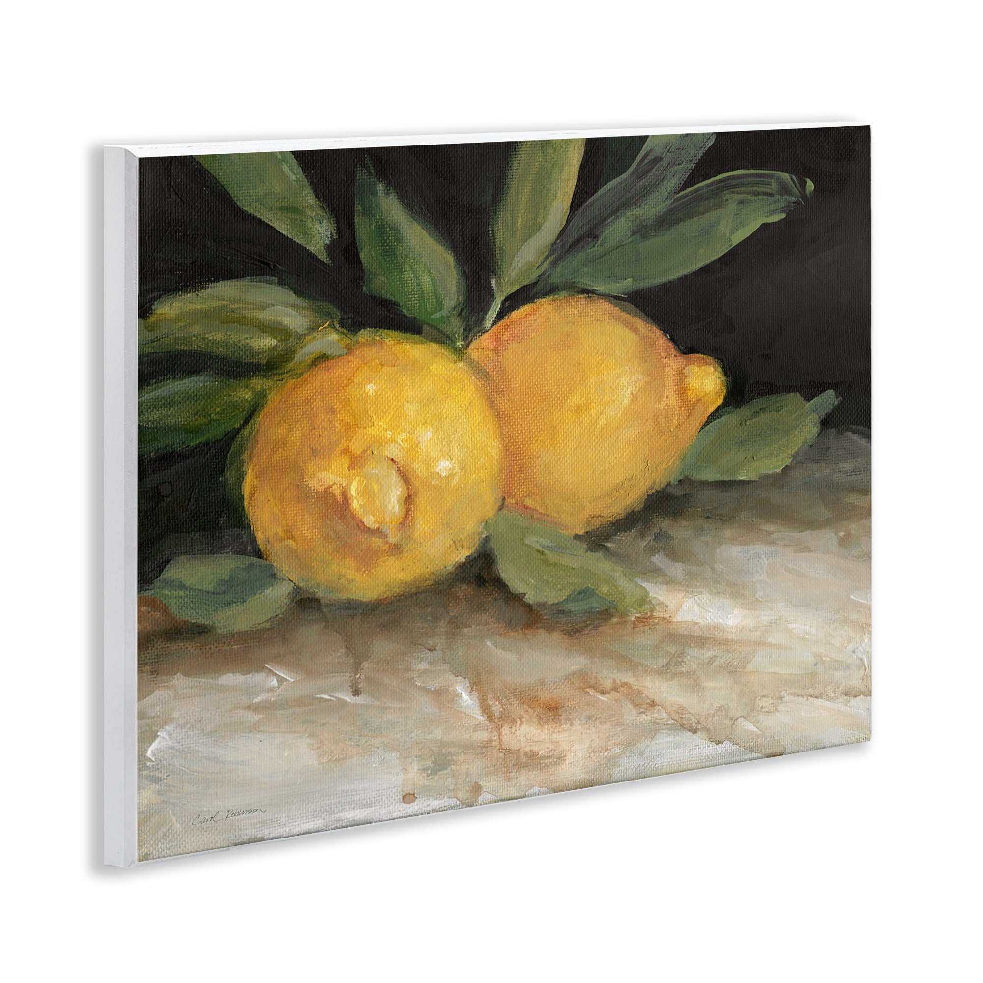 Stupell Industries Traditional Lemons Duo Food & Beverage Painting Unframed Art Print Wall Art, 14 x 11