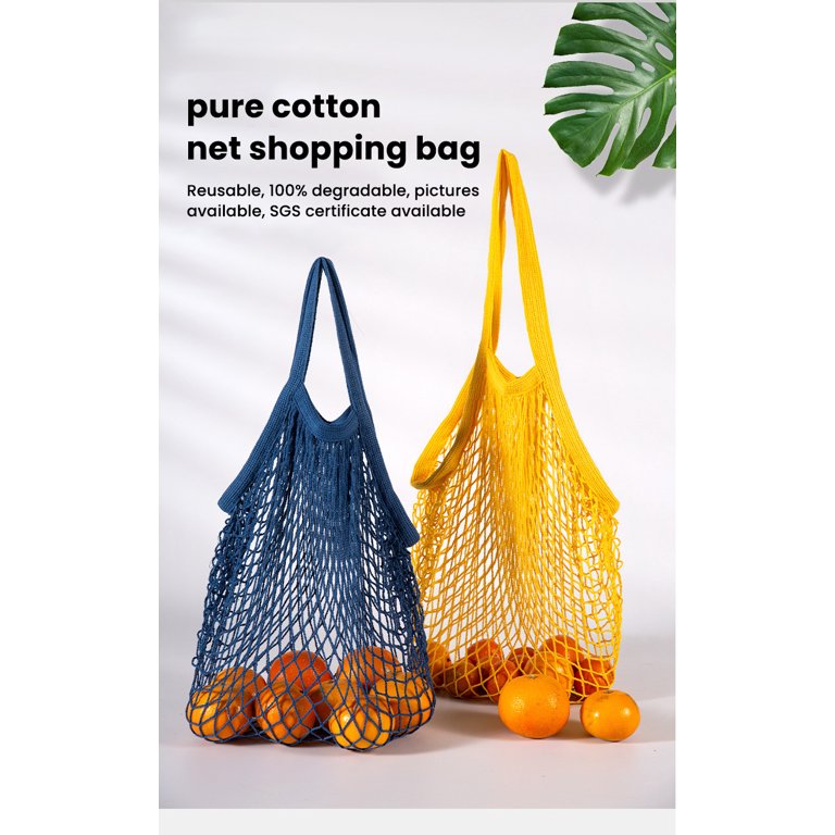Cotton Mesh Bag Portable Cotton Mesh Bag Cotton Mesh Bag Supermarket  Vegetable and Fruit Mesh Shopping Bag - Walmart.com