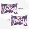 thumbnail image 5 of LNWH Rectangle Pillow Cover, Purple Cheetah Star Leaf Cushion Covers Pillowcase for Couch Bedroom Sofa, 16"x24", 5 of 7
