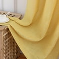 thumbnail image 7 of Linen Blend Textured Grommet Window Curtain Panels for Kitchen Living Room Bedroom Farmhouse Window Treatment Drapes, 37 x 63 Inch, 2 Panels.Yellow, 7 of 7