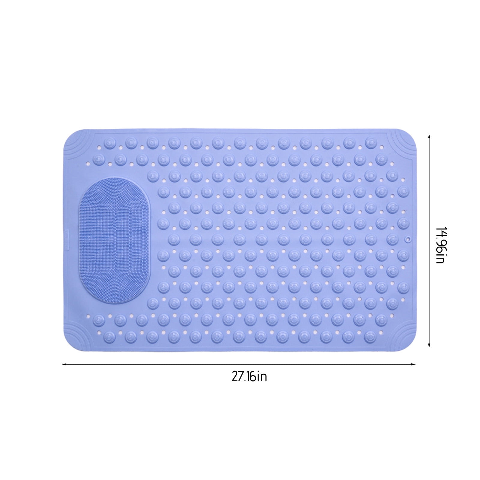 Vfedsrsge Memory Foam Bath Mat Large Size,Bathroom Rug Rubber Backing Non-slip Can Massage or Scrub The Soles of The Feet Bathroom Floor Mat Shower Rug in Front of The Bathtub,Blue