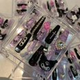thumbnail image 1 of Pegatinas de uñas postizas con estampado de leopardo Sanrioed Hellokitty Y2K, estilo Harajuku, Parche de uñas de diamantes de imitación súper brillante, regalos de niña caliente, nuevo, 1 of 4